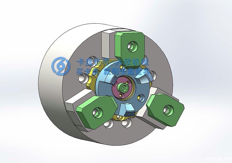 行星齿轮工件指形卡盘BF夹持方案