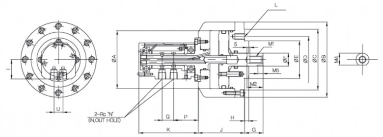 瑞岩回转气缸图纸