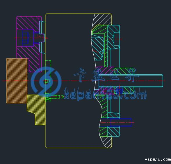 后拉式液压卡盘