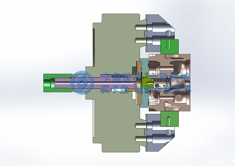 二爪后拉卡盘不规则工件夹持方案